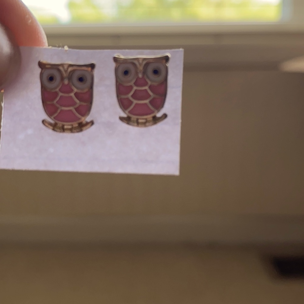 NWOT owl earrings